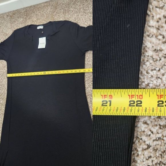 LNA Easy Rib Tee Dress Black Size 1X PL-SS2021 - Picture 13 of 15